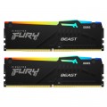 Kingston Fury (ex.HyperX) Модуль пам'яті для комп'ютера DDR5 32GB (2x16GB) 6400 MHz Beast RGB EXPO Kingston Fury (ex.HyperX) (KF564C32BBEAK2-32)