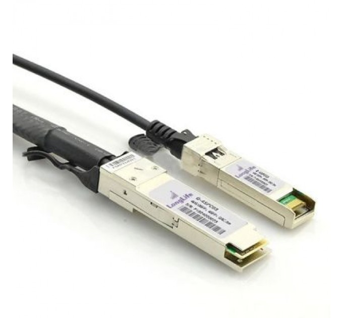 Alistar Оптичний патчкорд Alistar QSFP to 4*SFP+ 40G Directly-attached Copper Cable 5M (DAC-QSFP-4SFP+-5M)