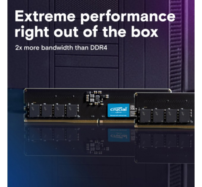 Micron Модуль пам'яті для комп'ютера DDR5 32GB 5600 MHz Micron (CT32G56C46U5T)