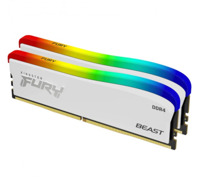 Kingston Fury (ex.HyperX) Модуль пам'яті для комп'ютера DDR4 16GB (2x8GB) 3200 MHz Beast White RGB SE Kingston Fury (ex.HyperX) (KF432C16BWAK2/16)