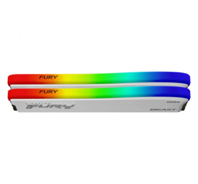 Kingston Fury (ex.HyperX) Модуль пам'яті для комп'ютера DDR4 16GB (2x8GB) 3600 MHz Beast White RGB SE Kingston Fury (ex.HyperX) (KF436C17BWAK2/16)