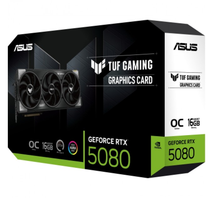 ASUS Відеокарта ASUS GeForce RTX5080 16GB TUF OC GAMING (TUF-RTX5080-O16G-GAMING)