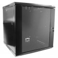 Hypernet Шафа настінна Hypernet 12U 19" 600x450, glass door, black (WMNC-12U-FLAT-BLACK)
