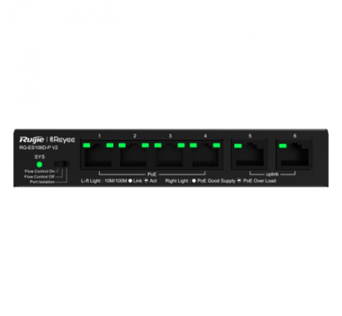 Ruijie Networks Комутатор мережевий Ruijie Networks RG-ES106D-P V2