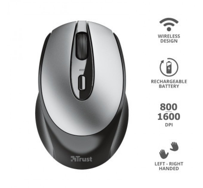 Trust Мишка Trust Zaya Rechargeable Wireless Black (23809)