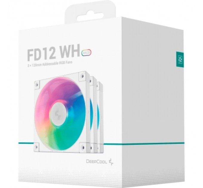Deepcool Кулер до корпусу Deepcool FD12 ARGB WH-3 IN 1 (R-FD12-WHAPN3-G)
