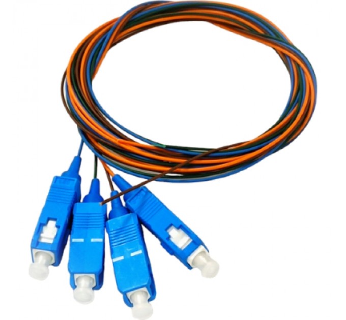 CMS Пігтейл SC/UPC 1.5 метра, SM, Easy strip, 4 шт. (Bl,Or,Gn,Br) CMS (PG-1.5SC(SM)(ON)E-K4)