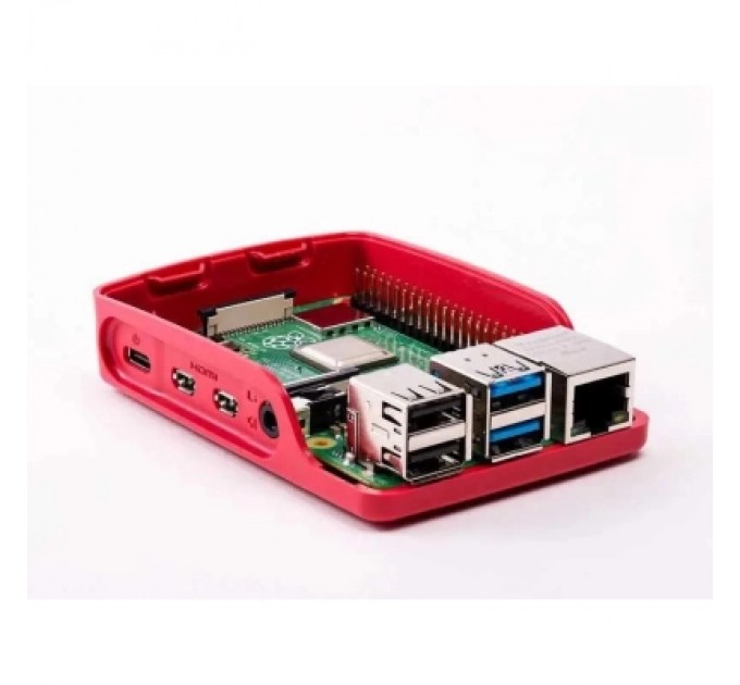 Raspberry Pi Додаткове обладнання до промислового ПК Raspberry Pi Корпус для Raspberry Pi 4 Model B, офіційний червоно-білий (KP4RW)