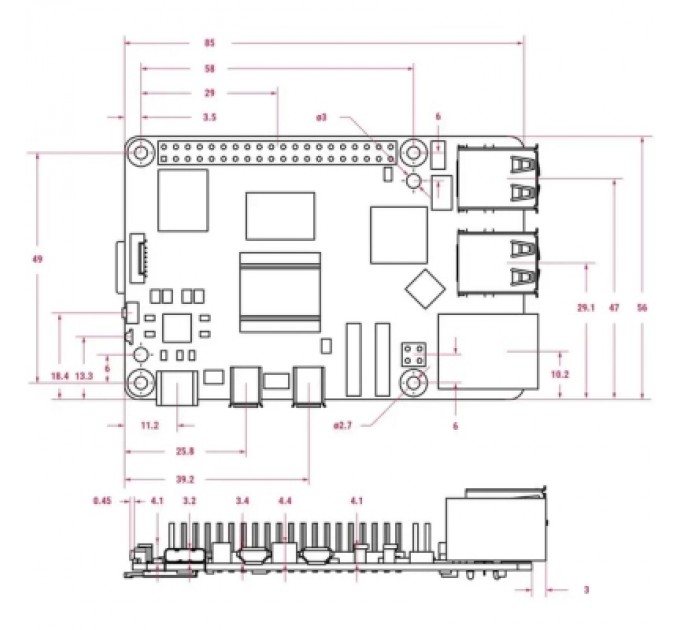 Raspberry Pi Додаткове обладнання до промислового ПК Raspberry Pi Плата Raspberry Pi 5, 2GB (RPI5-2GB)