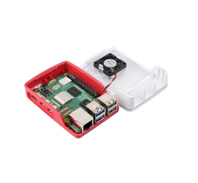 Raspberry Pi Додаткове обладнання до промислового ПК Raspberry Pi Корпус червоно-білий для Raspberry Pi 5 офіційний (SC1159)
