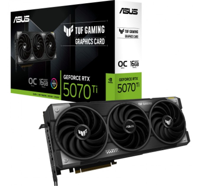 ASUS Відеокарта ASUS GeForce RTX5070 Ti 16GB TUF OC GAMING (TUF-RTX5070TI-O16G-GAMING)