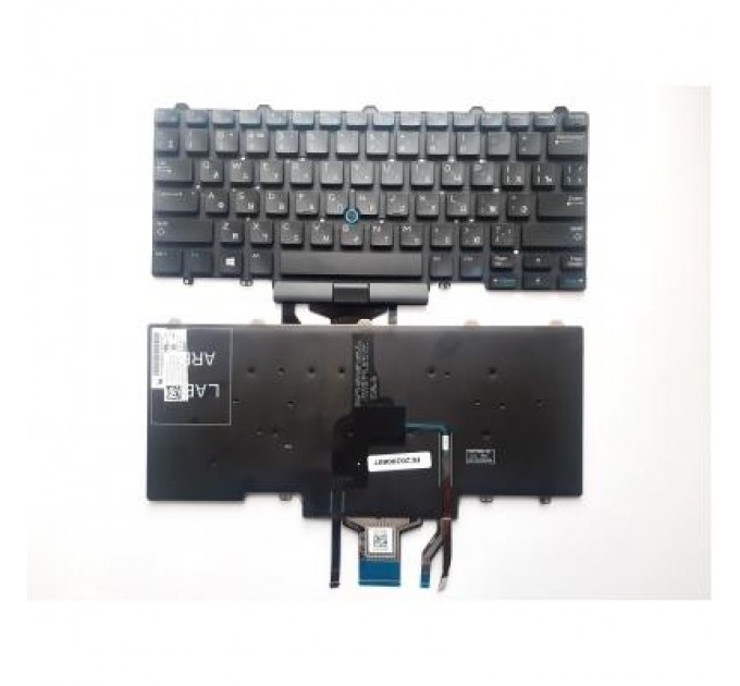 Dell Клавіатура ноутбука Dell Latitude 14 5000/14 7000 черная без рамки c ТП подсв.RU (A43920)