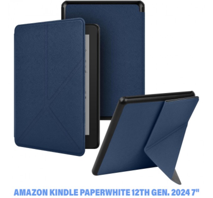 BeCover Чохол до електронної книги BeCover Ultra Slim Origami Amazon Kindle Paperwhite 12th Gen. 2024 7" Deep Blue (712838)