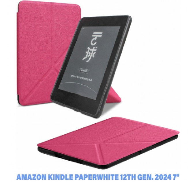 BeCover Чохол до електронної книги BeCover Ultra Slim Origami Amazon Kindle Paperwhite 12th Gen. 2024 7" Hot Pink (712843)