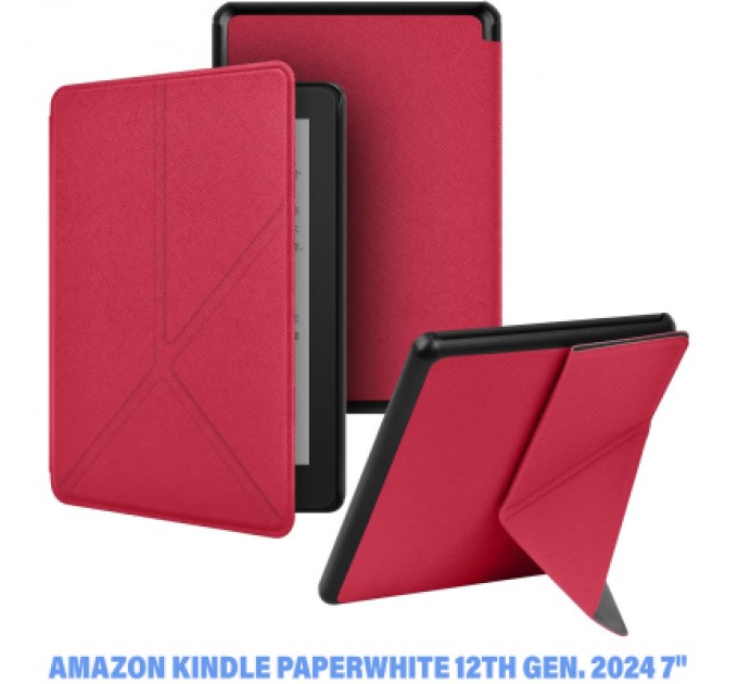 BeCover Чохол до електронної книги BeCover Ultra Slim Origami Amazon Kindle Paperwhite 12th Gen. 2024 7" Red (712841)