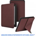 BeCover Чохол до електронної книги BeCover Ultra Slim Origami Amazon Kindle Paperwhite 12th Gen. 2024 7" Red Wine (712842)