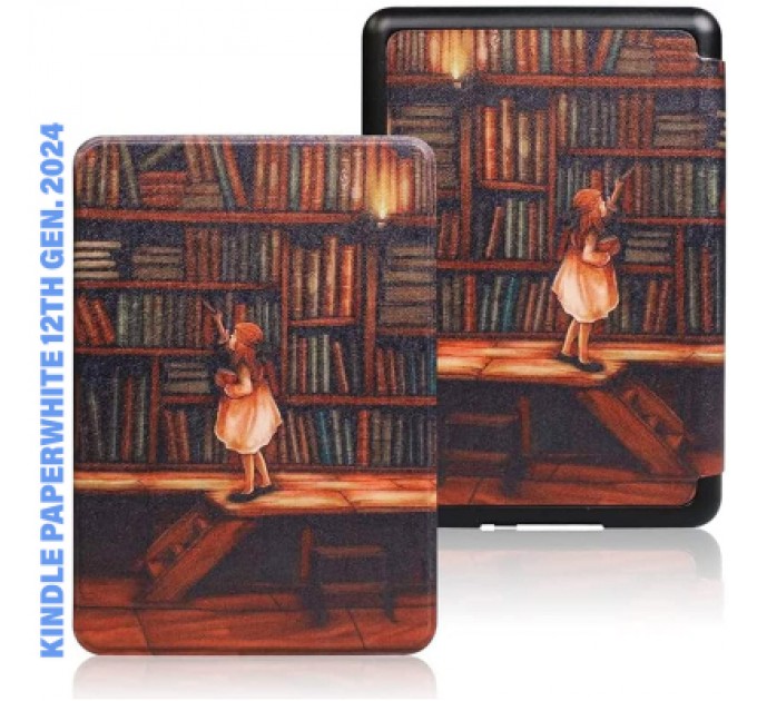 BeCover Чохол до електронної книги BeCover Smart Case Amazon Kindle Paperwhite 12th Gen. 2024 7" Library Girl (712856)