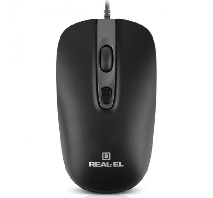 REAL-EL Мишка REAL-EL RM-222 USB Black/Gray (EL123200040)