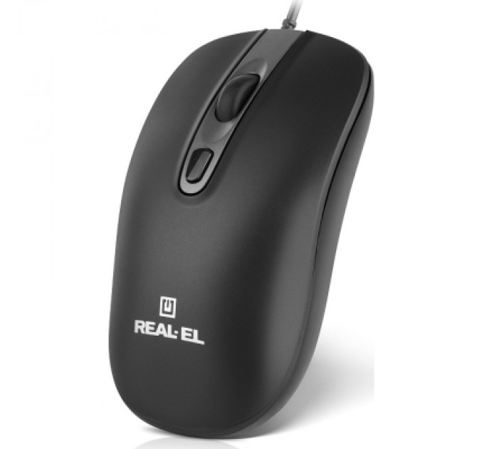REAL-EL Мишка REAL-EL RM-222 USB Black/Gray (EL123200040)