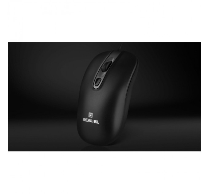 REAL-EL Мишка REAL-EL RM-222 USB Black/Gray (EL123200040)