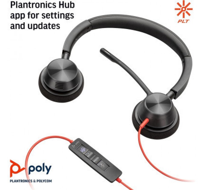 Poly Навушники Poly Blackwire 3320-M USB-A/C (8X220AA)