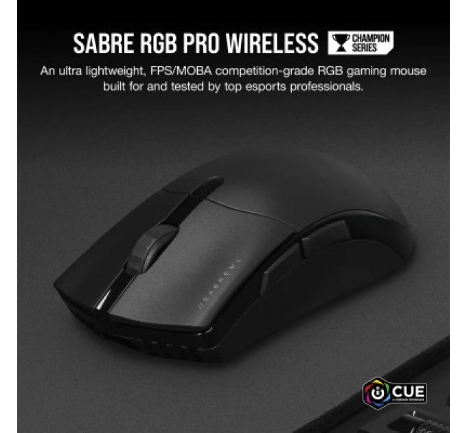Corsair Мишка Corsair Sabre RGB Pro Champion Wireless Black (CH-9313211-EU)