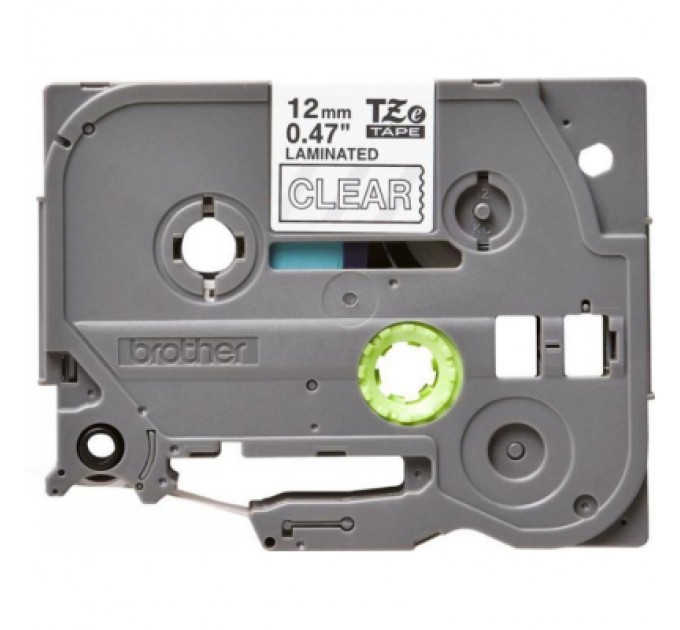 Brother Стрічка для принтера етикеток Brother 12mm Laminated, white on transparent (TZE135)