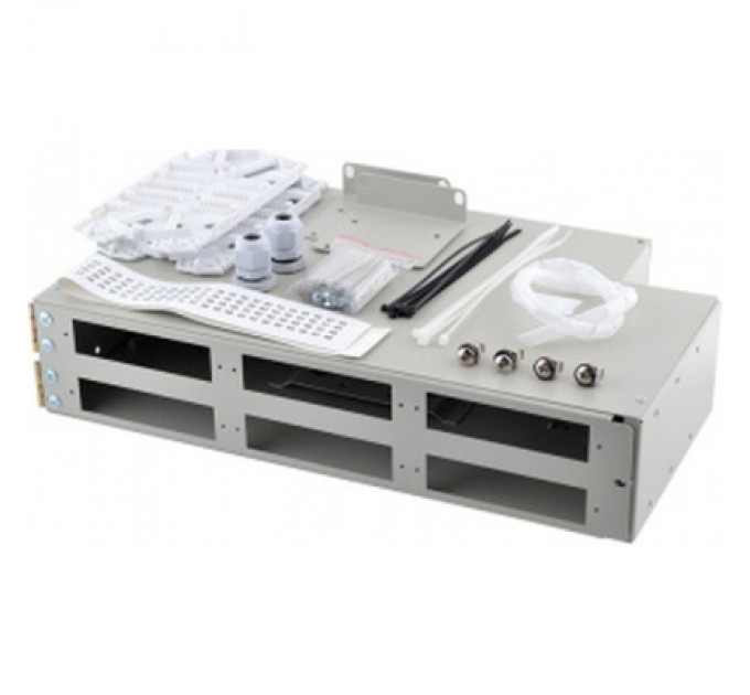 Crosver Патч-панель оптична 2U, універсальна, сплайс касети S336 Crosver (FOB 19/2-336/36-2-48)