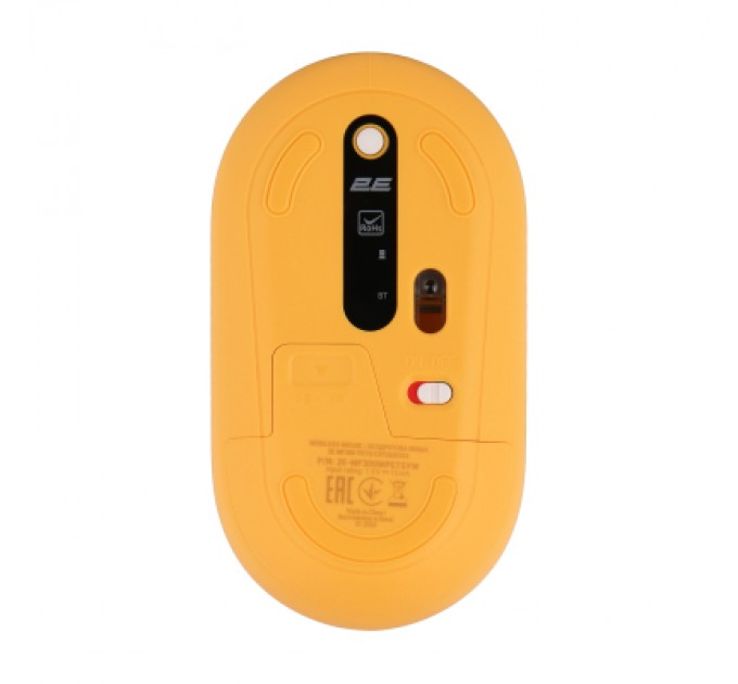 2E Мишка 2E MF300 PETSCATS&DOGS Silent Wireless/Bluetooth Yellow (2E-MF300WPETSYW)
