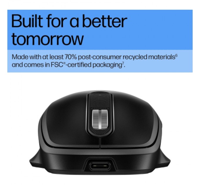 HP Мишка HP 510 Ultra-Fast Rechargeable Wireless Black (9C2F6AA)
