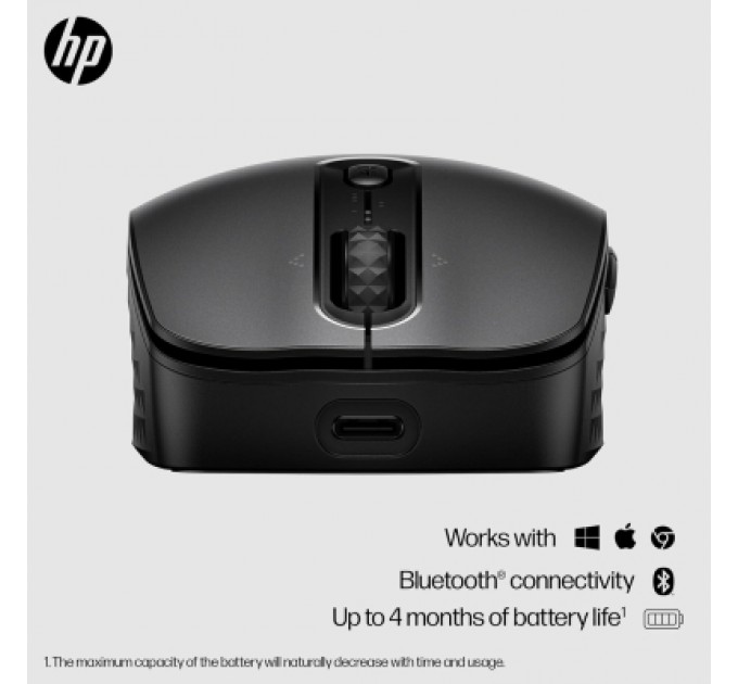 HP Мишка HP 690 Rechargeable Bluetooth Black (7M1D4AA)