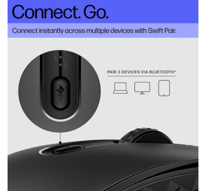 HP Мишка HP 690 Rechargeable Bluetooth Black (7M1D4AA)