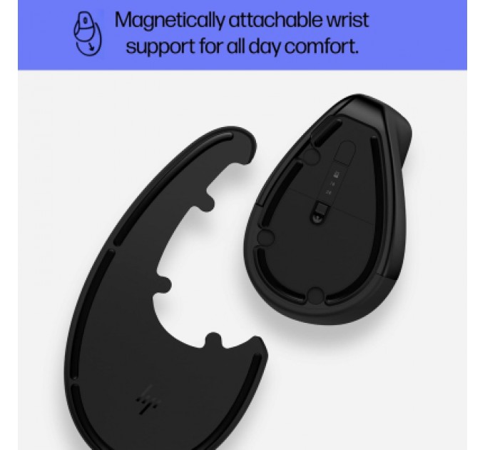 HP Мишка HP 920 Ergonomic Vertical Wireless/Bluetooth Black (6H1A4AA)