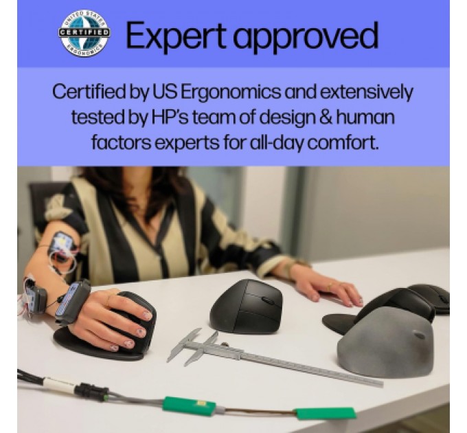 HP Мишка HP 920 Ergonomic Vertical Wireless/Bluetooth Black (6H1A4AA)
