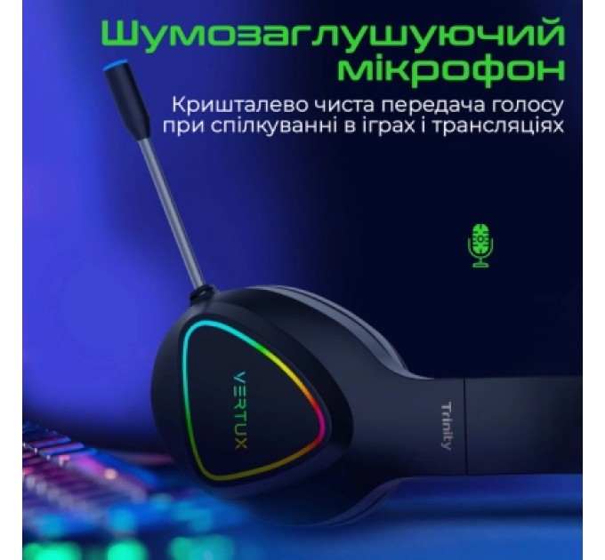 Vertux Навушники Vertux Trinity 7.1 Mini Jack 3.5мм Black (trinity.black)