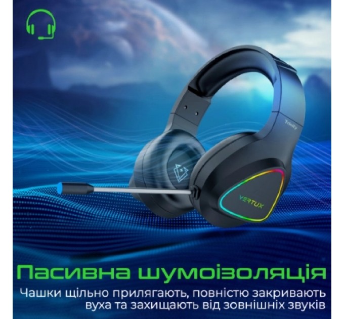 Vertux Навушники Vertux Trinity 7.1 Mini Jack 3.5мм Black (trinity.black)