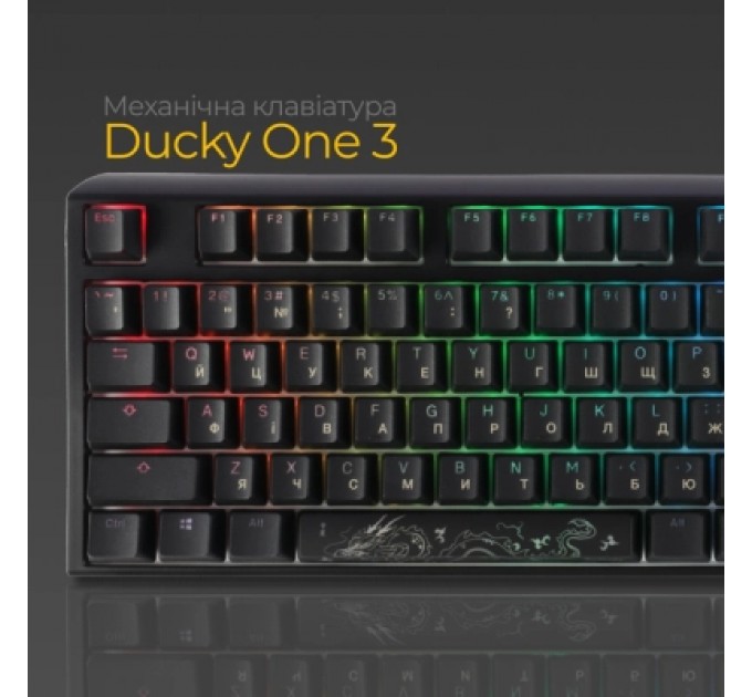Ducky Клавіатура Ducky One 3 Cherry MX Blue RGB UA USB Black (DKON2108ST-CUAPXCLAWSC1)