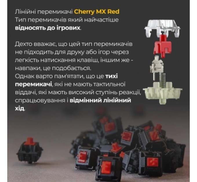 Ducky Клавіатура Ducky One 3 Cherry MX Red RGB UA USB Black (DKON2108ST-RUAPXCLAWSC1)