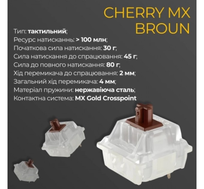 Ducky Клавіатура Ducky One 3 Mini Cherry MX Brown RGB UA USB Black (DKON2161ST-BUAPXCLAWSC1)