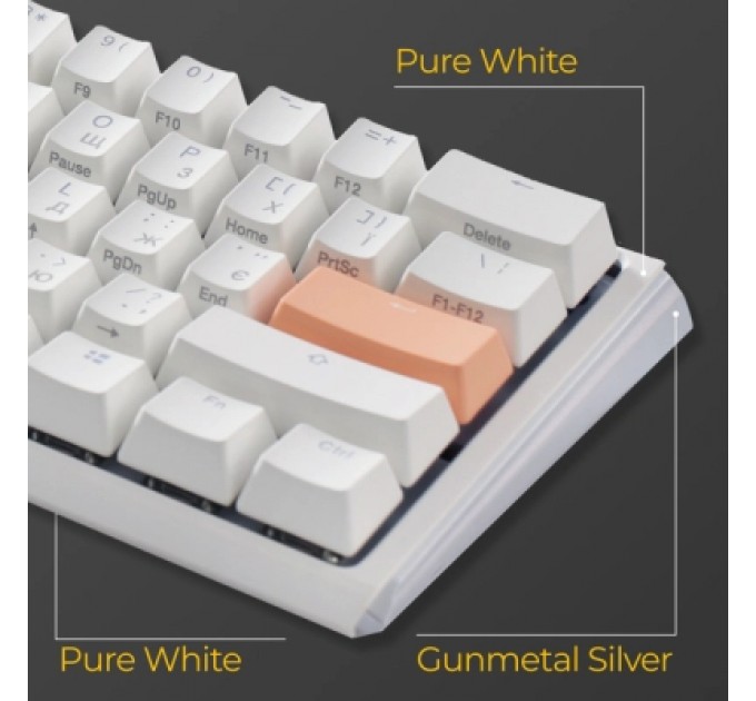 Ducky Клавіатура Ducky One 3 Mini Cherry MX Brown RGB UA USB White (DKON2161ST-BUAPXPWWWSC1)