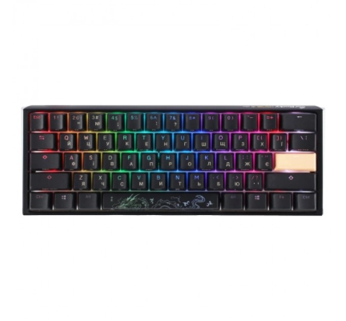 Ducky Клавіатура Ducky One 3 Mini Cherry MX Silent Red RGB UA USB Black (DKON2161ST-SUAPXCLAWSC1)