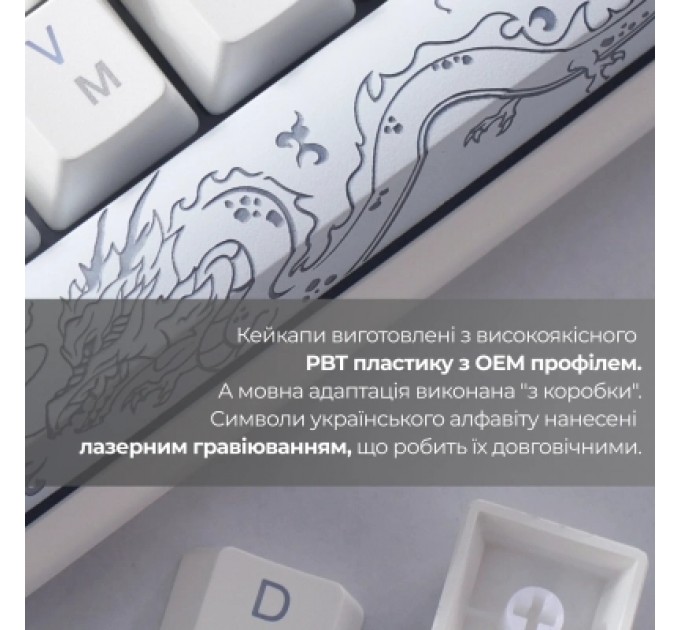 Ducky Клавіатура Ducky One 3 SF Cherry MX Red RGB UA USB White (DKON2167ST-RUAPXPWWWSC1)