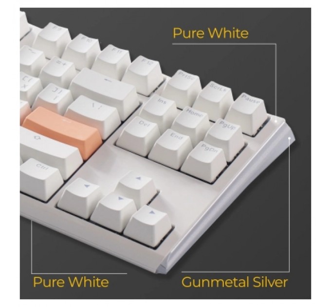 Ducky Клавіатура Ducky One 3 TKL Cherry MX Brown RGB UA USB White (DKON2187ST-BUAPXPWWWSC1)