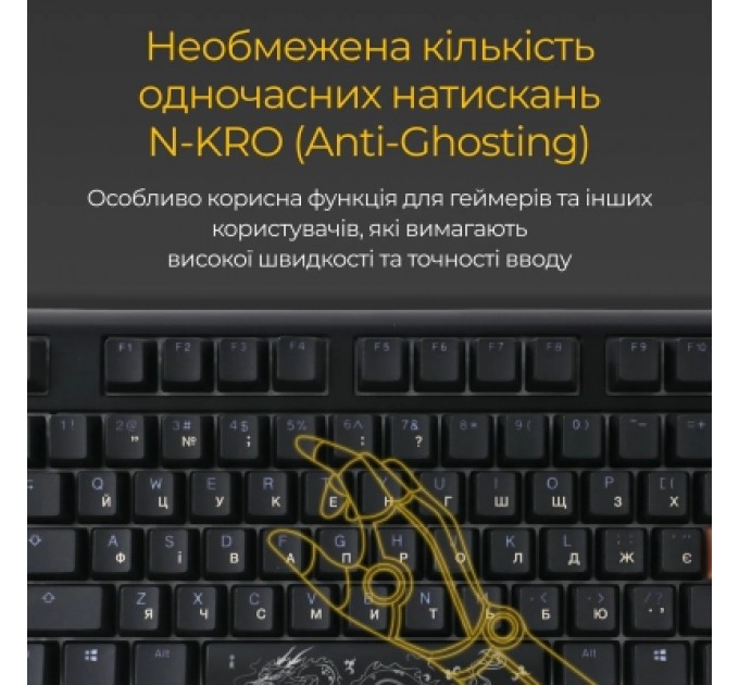 Ducky Клавіатура Ducky One 3 TKL Cherry MX Red RGB UA USB Black (DKON2187ST-RUAPXCLAWSC1)