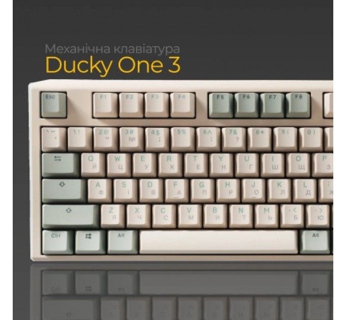 Ducky Клавіатура Ducky One 3 TKL Cherry MX Silent Red UA USB Cream (DKON2187-SUAPXМAEGGC1)