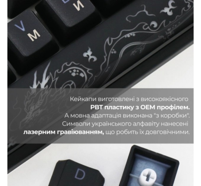 Ducky Клавіатура Ducky One 3 TKL Cherry MX Silent Red RGB UA USB Black (DKON2187ST-SUAPXCLAWSC1)