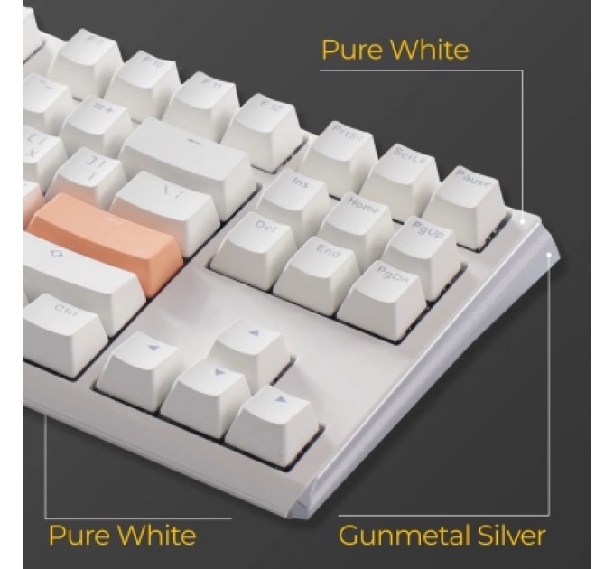 Ducky Клавіатура Ducky One 3 TKL Cherry MX Speed Silver RGB UA USB White (DKON2187ST-PUAPXPWWWSC1)