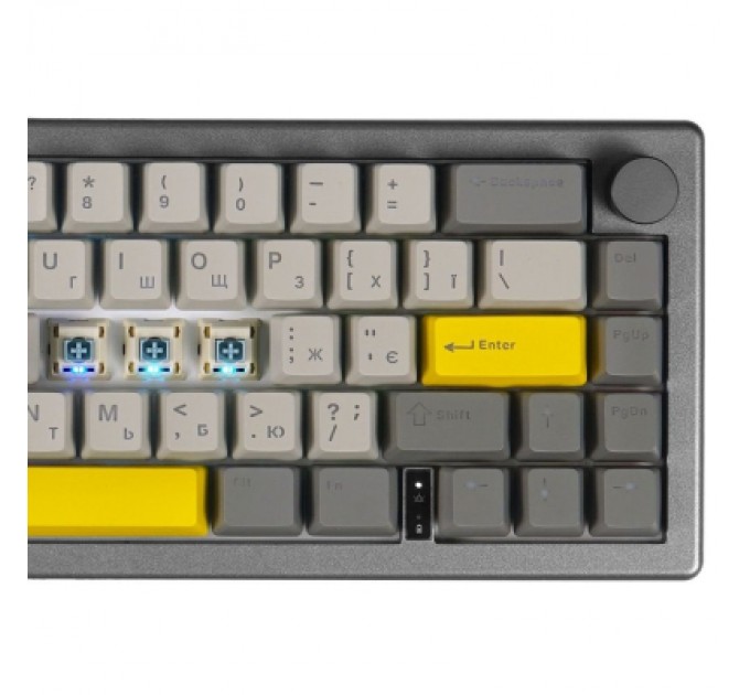 Epomaker Клавіатура Epomaker EK68 65 Budgerigar V2 Switch Hot-Swap RGB Wireless/Bluetooth/USB UA Black (EK68-B-BV2)