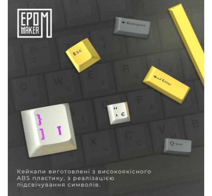 Epomaker Клавіатура Epomaker EK68 65 Flamingo Switch Hot-Swap RGB Wireless/Bluetooth/USB UA Black (EK68-B-F)