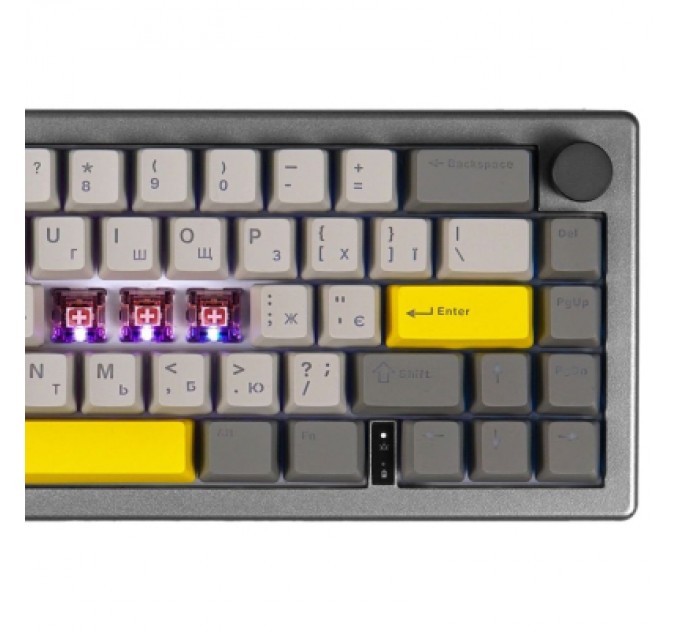 Epomaker Клавіатура Epomaker EK68 65 Flamingo Switch Hot-Swap RGB Wireless/Bluetooth/USB UA Black (EK68-B-F)